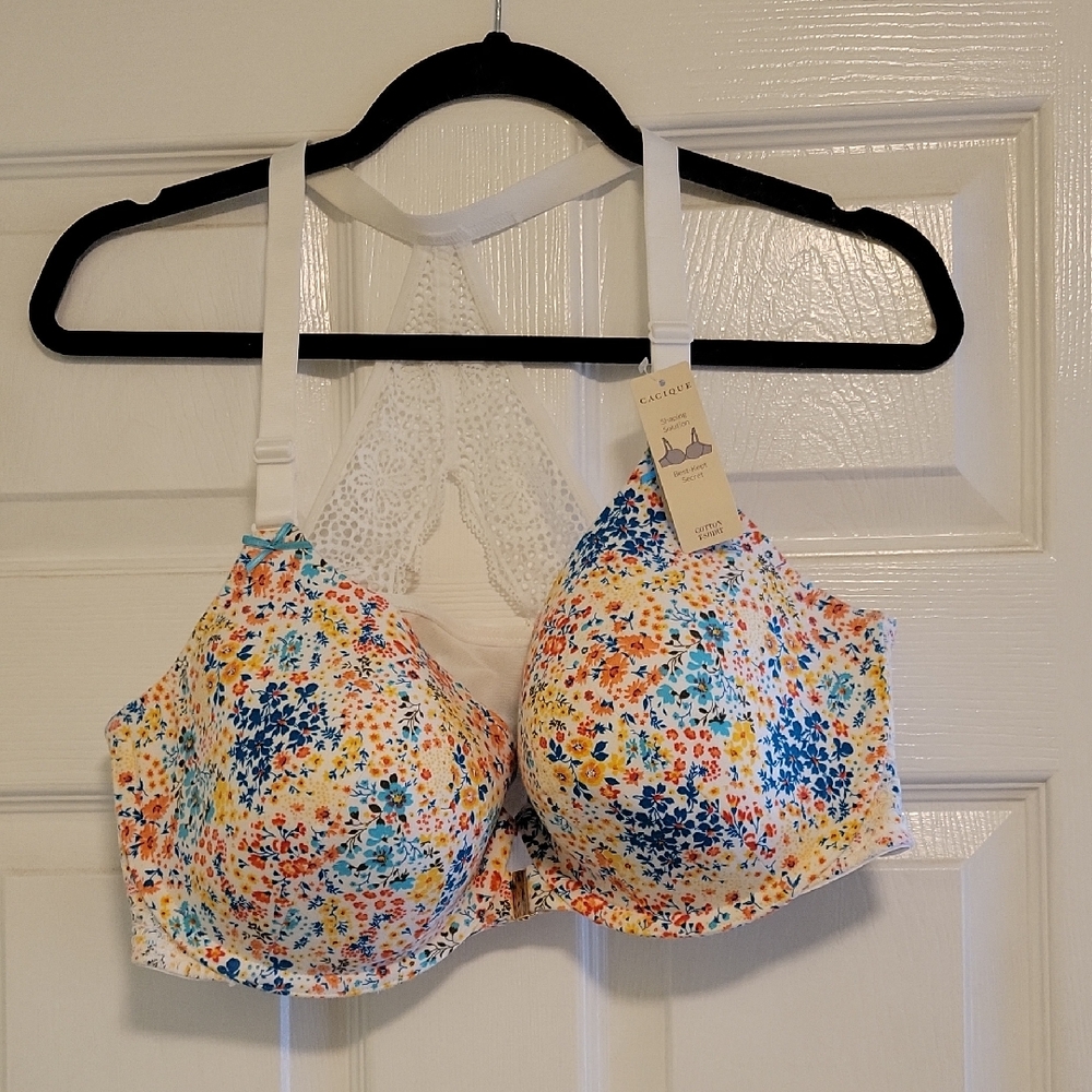 Cacique Floral Cotton T-Shirt Bra